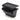 Black TPE rear console organizer with ribbed tray and recessed cup holder section.