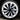 Tesla Model Y 20-inch wheel protector with silver center spokes and black rim guards