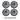 Matte black set of four wheel covers, multi-spoke pattern for 18-inch wheel