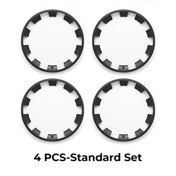4-piece standard set of black wheel protector covers