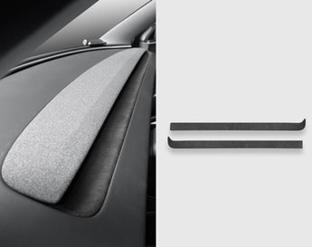 Alcantara dash trim cover set with dark accent strip; two pieces shown