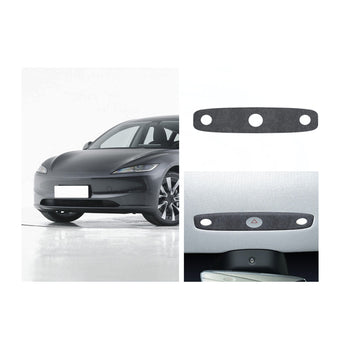 Charcoal black Alcantara-style reading light wrap sticker with two mounting holes