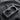 Rear cup holder cover, gray Alcantara texture with dual-hole cutout