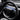 Steering wheel upper trim cover with blue suede-like Alcantara strip on wheel