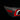 Gloss carbon fiber charging port cover with red reflector inset, angled view.
