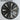 Cyclone-style clip-on hubcap with visible back clips and multi-spoke face