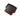 Red and black armrest storage tray insert with hinged cover, detached