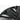 Curved black wheel cover panel with raised spoke-like ridge segments
