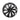 Matte black 18-inch wheel cover, multi-spoke aero rim protector.