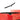 Carbon fiber front bumper inlay on red bumper with glossy dark V-shaped trim