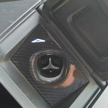 Real Carbon Fiber Charge Port Cover Overlay for Tesla Cybertruck