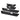 Carbon fiber door sill cover set with textured black weave and mounting cutouts