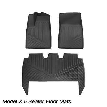 All-weather floor mat set with 2 front mats and 1 full coverage center mat