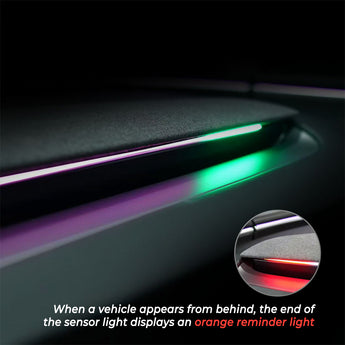 Tesla LED Ambient Light Upgrade Kit for Model 3 & Model Y (2017–2025) – Intelligent Blind Spot Alerts, RGB Interior Lighting & Smart Driving Indicators