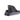 Carbon fiber side skirt end cap with raised contour, dark weave pattern