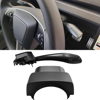 Black gear stalk and upper cover pieces for vehicle interior installation