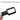 Black ABS seatbelt stopper clip with rectangular opening, held in hand