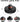 Single black lifting jack pad with orange ring, updated size measurement diagram