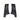 Two-piece black door sill protector inserts with curved center cutout