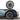 Black wheel hubcap with multi-spoke aero styling and circular center cap on car wheel