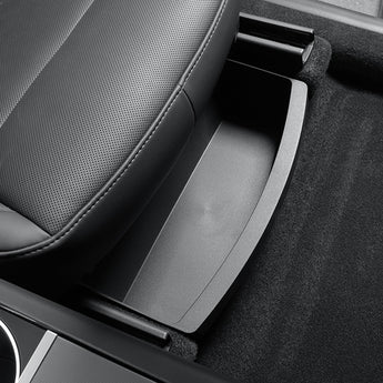 Under-seat storage organizer tray, dark gray TPE insert under seat