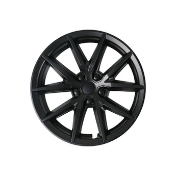 Black 18 in aero wheel cover with split-spoke pattern and center cap