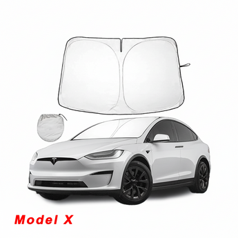 Windshield sunshade panels, clear with gray edges, two-piece for front windshield