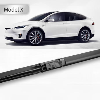 Windshield wiper blade with connector bracket, shown for Model X