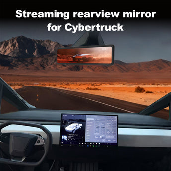 YESLAK Cybertruck Media Rearview Mirror 12” Live Streaming Dashcam Recorder