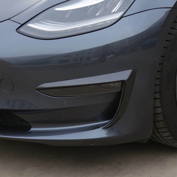 Glossy black lower bumper vent trim piece for body kit