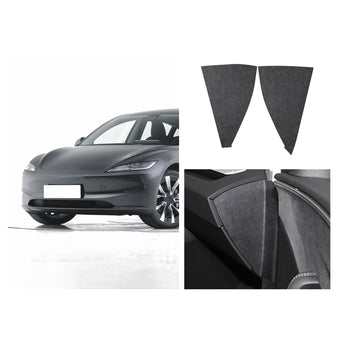 Charcoal Alcantara dash side panel trim covers, two-piece set