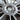 Wheel cover center cap with YELAK logo, surrounded by black and silver spokes