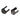Pair of black door check arm covers with molded fit clips