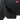 Black rear mud flap with smooth curved profile and flared bottom