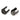 Door check arm covers, pair of dark plastic pieces for vehicle door stops
