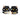 Pair of black LED DRL circuit board modules with connectors and solder pads