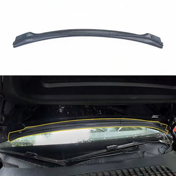 Curved black front trunk weather rubber seal for Tesla Model Y
