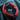 Red suede steering wheel cover with red inner accent trim and contoured non-slip grip.