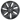 Matte black wheel cover with circular center cap and multi-spoke pattern