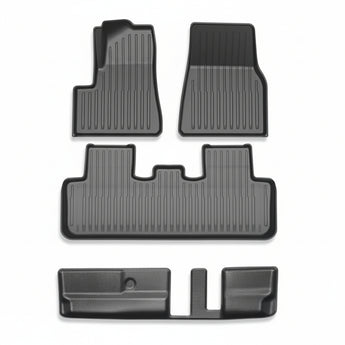 All-weather floor mat set with multiple liners and molded mounting cutouts