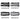Set of side door storage trays for front and rear doors, black and gray colors