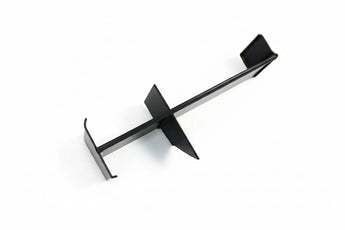 Black glove box organizer rail with mounting clips