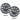 Wheel covers with turbine-center and induction-center designs, gun grey finish