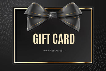 Yeslak gift card, gold bow with 'GIFT CARD' text