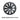 Matte black single replacement wheel cover, multi-spoke pattern for 18-inch wheel