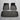 All-weather TPE floor mat set with molded channels and raised borders, dark gray