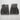 Pair of all-weather TPE floor mats with molded grip panels and mounting holes, gray