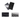 Car windshield and window sunshade set, black and silver panels, 6-piece assortment