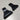 Two black coat hanger hooks, angled view with curved mounting base