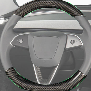 2024 New Model 3 Highland Steering Cover Wheel Overlay -Real Carbon Fiber